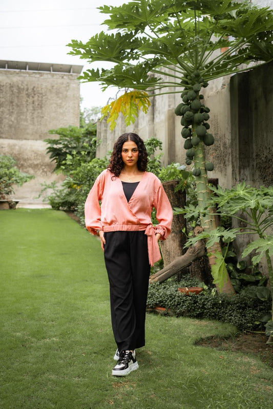 Pink Wrap Top