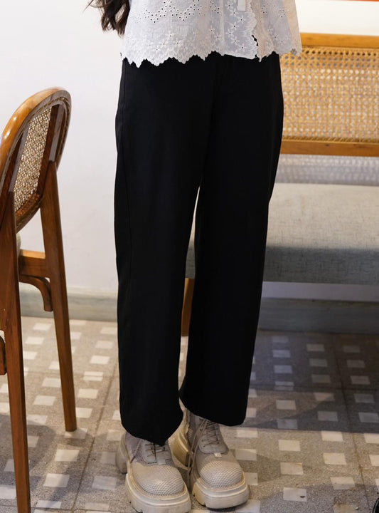 Black Ease Loose-Fit Trousers