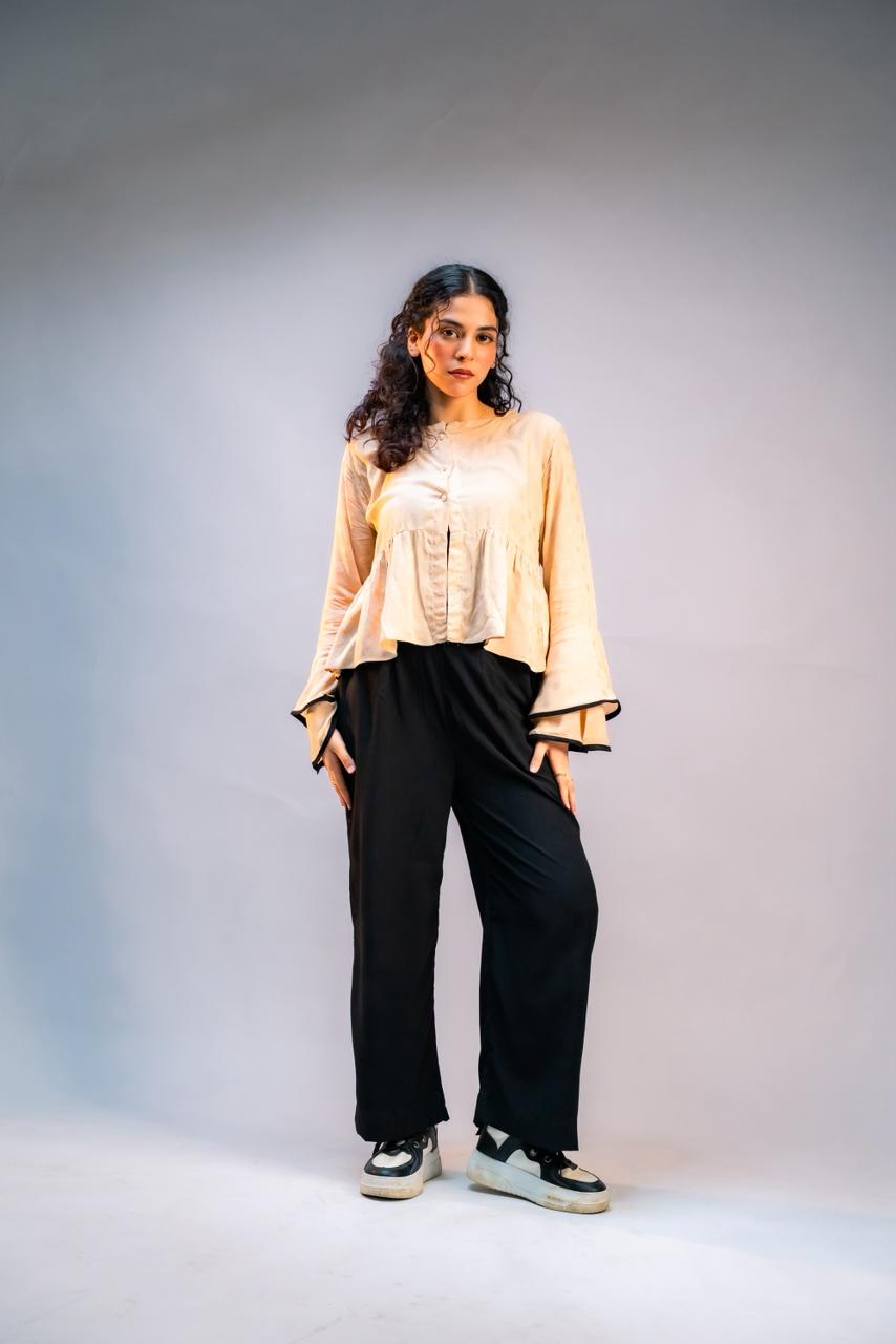 Beige Flare Top