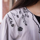 Light blue Embroidered Tie Up Top