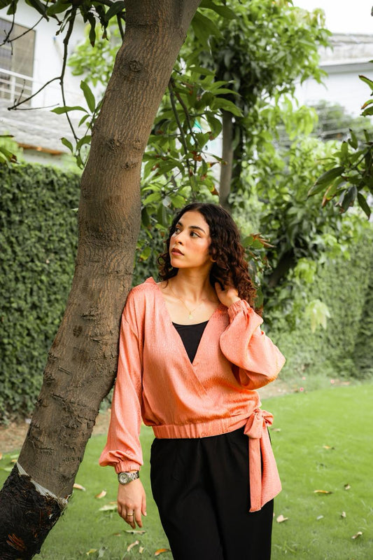 Pink Wrap Top