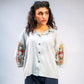 Sky Blue Embroidered Shirt