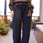 Navy Blue Loose-Fit Pants